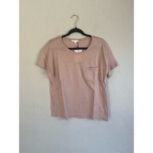 Gray Lab Woman Rose Short Sleeve With Packet Top, Size Medium